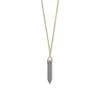 14 Karat GP Pencil Cut Gray Moonstone Necklace- M H W ACCESSORIES - M H W ACCESSORIES LLC