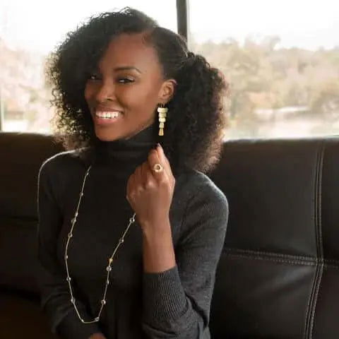 14 Karat Gold Plated Textured Earrings-M H W ACCESSORIES - M H W ACCESSORIES LLC