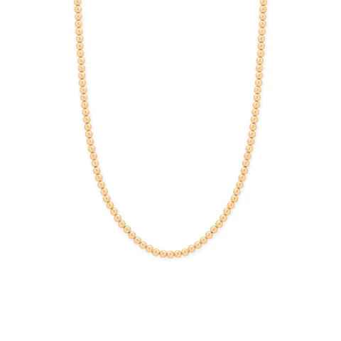16" + 2" 4mm 14/20 Gold Filled Bead Necklace