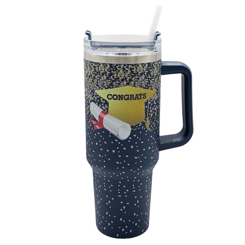 40OZ Blue GRADUATION INSULATED TUMBLER (CONGRATS THEME TRAVEL MUG) (Copy) M H W ACCESSORIES LLC 40OZ Blue GRADUATION INSULATED TUMBLER (CONGRATS THEME TRAVEL MUG) (Copy)