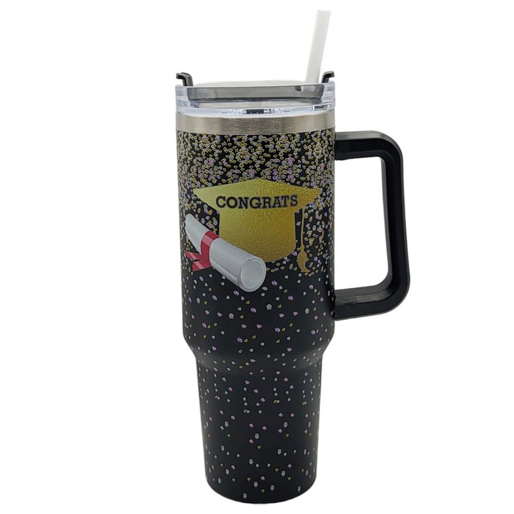 40OZ GRADUATION INSULATED TUMBLER (CONGRATS THEME TRAVEL MUG) M H W ACCESSORIES LLC 40OZ GRADUATION INSULATED TUMBLER (CONGRATS THEME TRAVEL MUG)