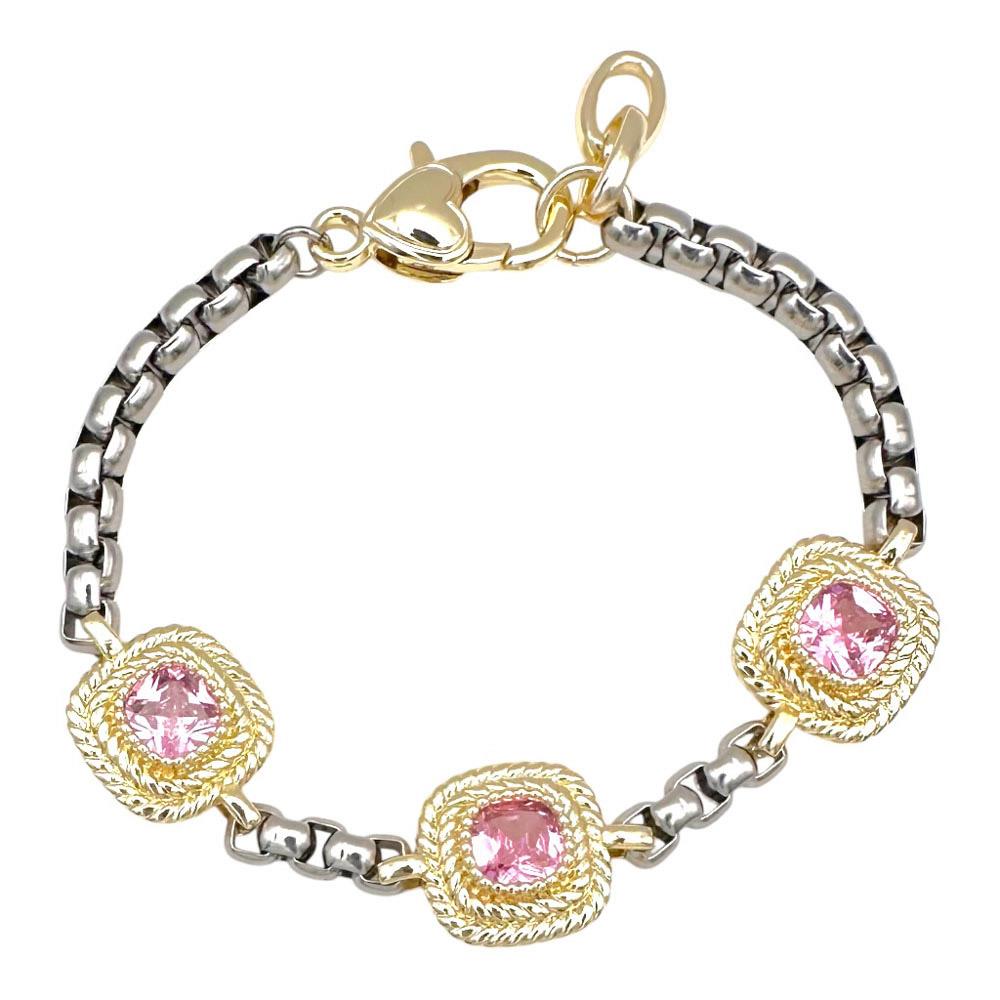 TWO TOWN ROSE CZ BOX Bracelet