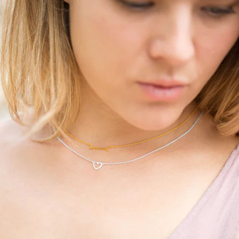 16’’ + 2’’ 14 Karat Gold Plated Arrow Design Necklace