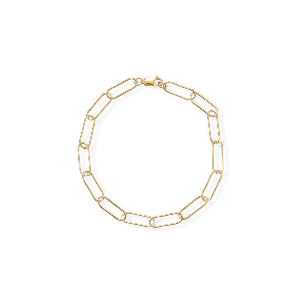 8" 14/20 Gold Filled Paperclip Bracelet