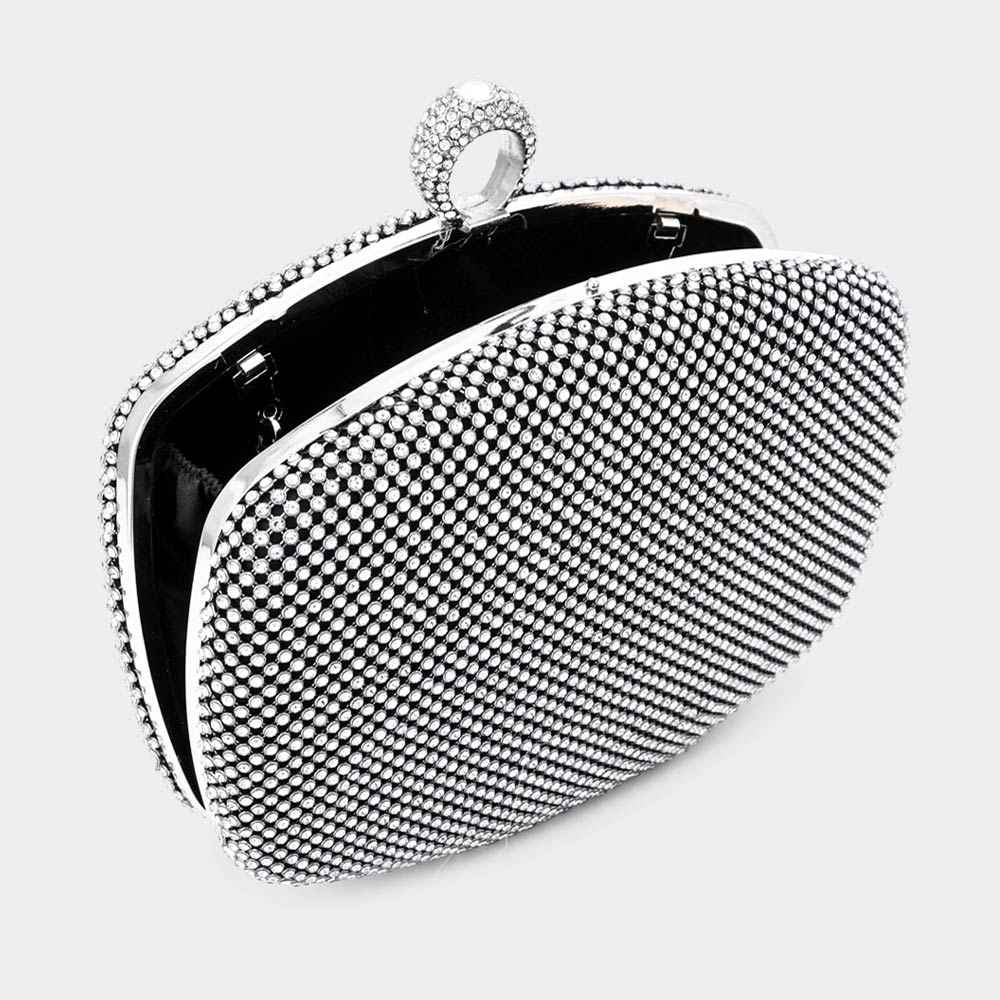 Black Crossbody Bag Bling Evening Clutch / Crossbody Bag
