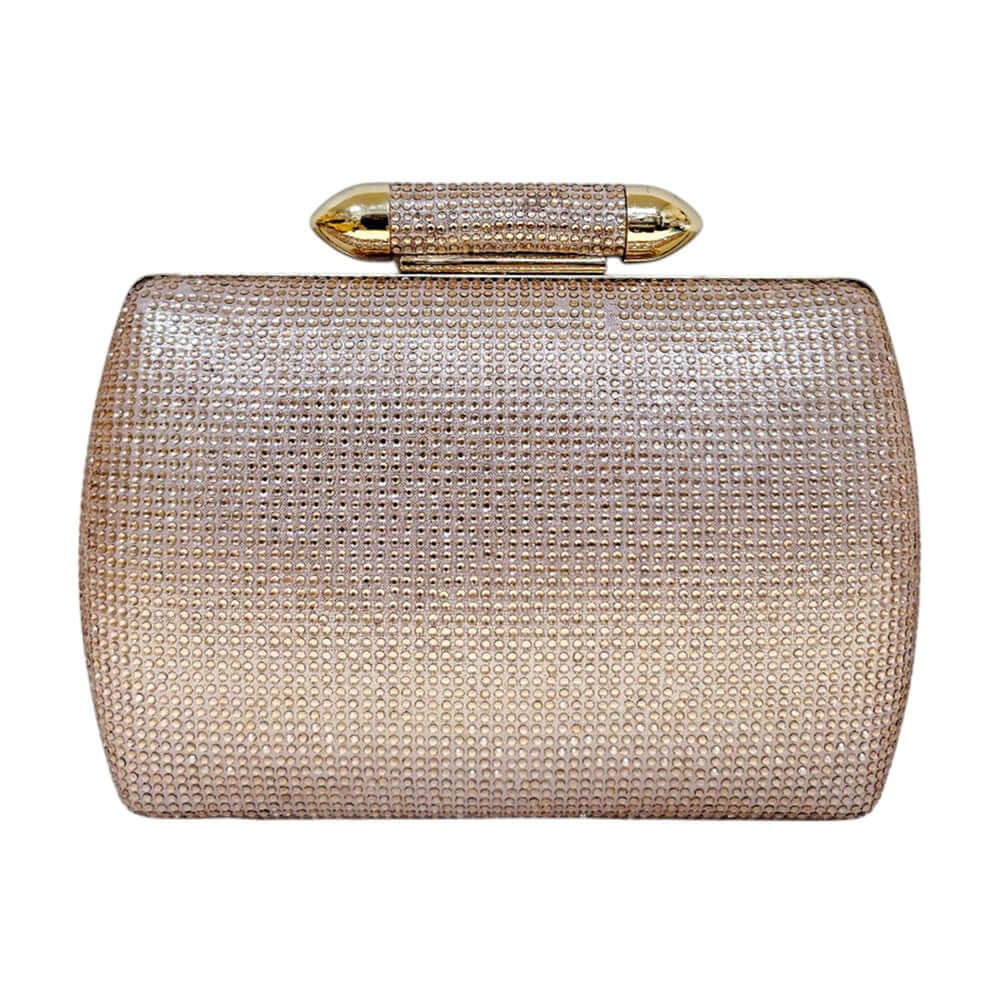 Rose Gold RHINESTONE EVENING CLUTCH BAG