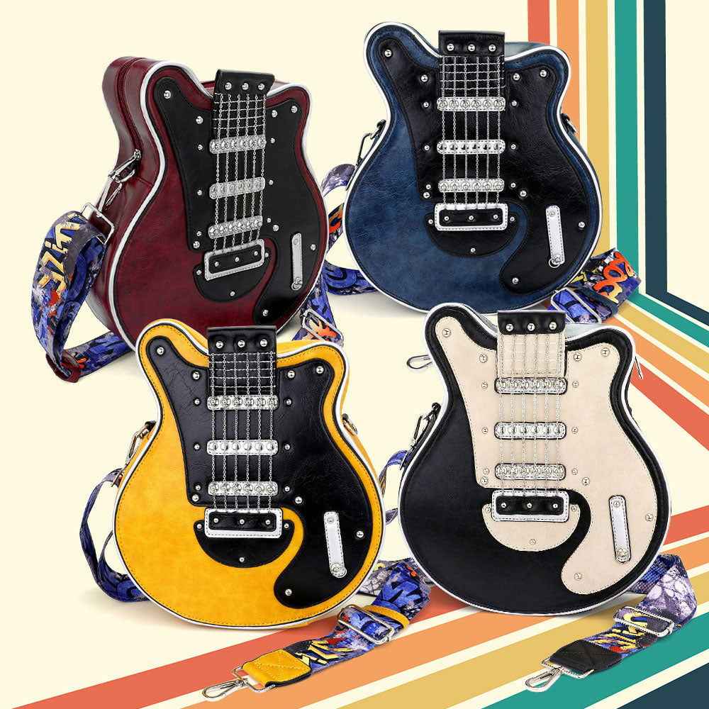 Electronic Guitar Shaped Crossbody Bag