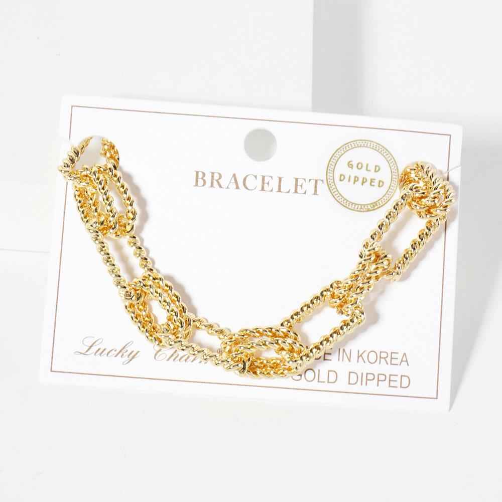 GOLD DIPPED METAL CHAIN BRACELET