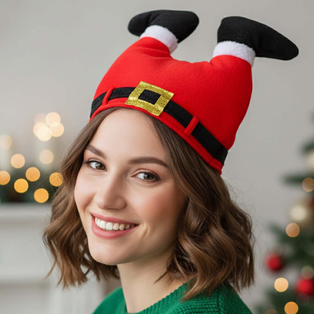 Plush Santa Chimney Christmas Hat