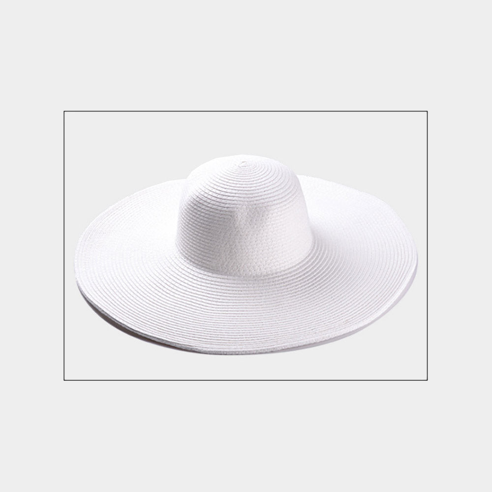 Women's  Solid Straw Sun Hat - M H W ACCESSORIES LLC