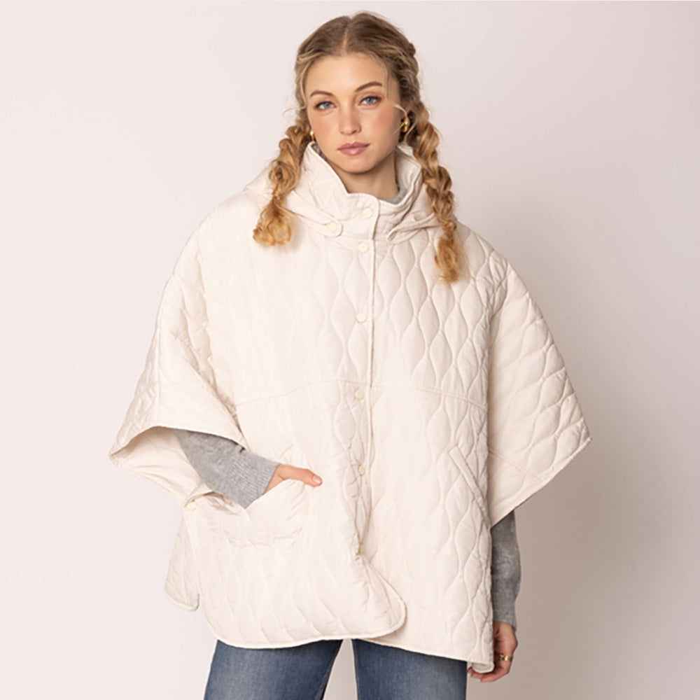 Ivory Pattern Padded Cape