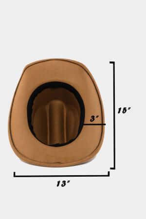 Tan Oval Coin Belt Western Cowboy Hat