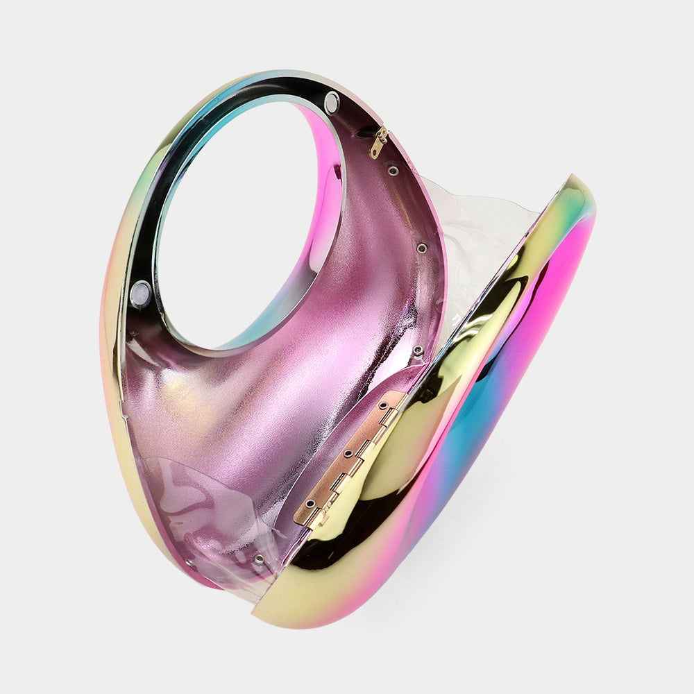 Multic Color Metallic Acrylic Crescent Handbag (Copy)