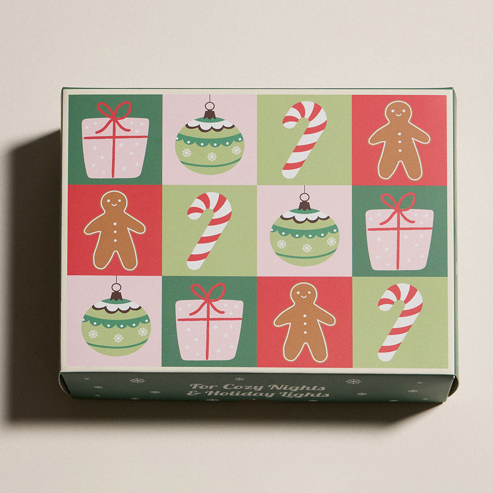 (Copy) 4Pairs - Grinch Checkered Bow Printed Christmas Bundle Gift Socks Set