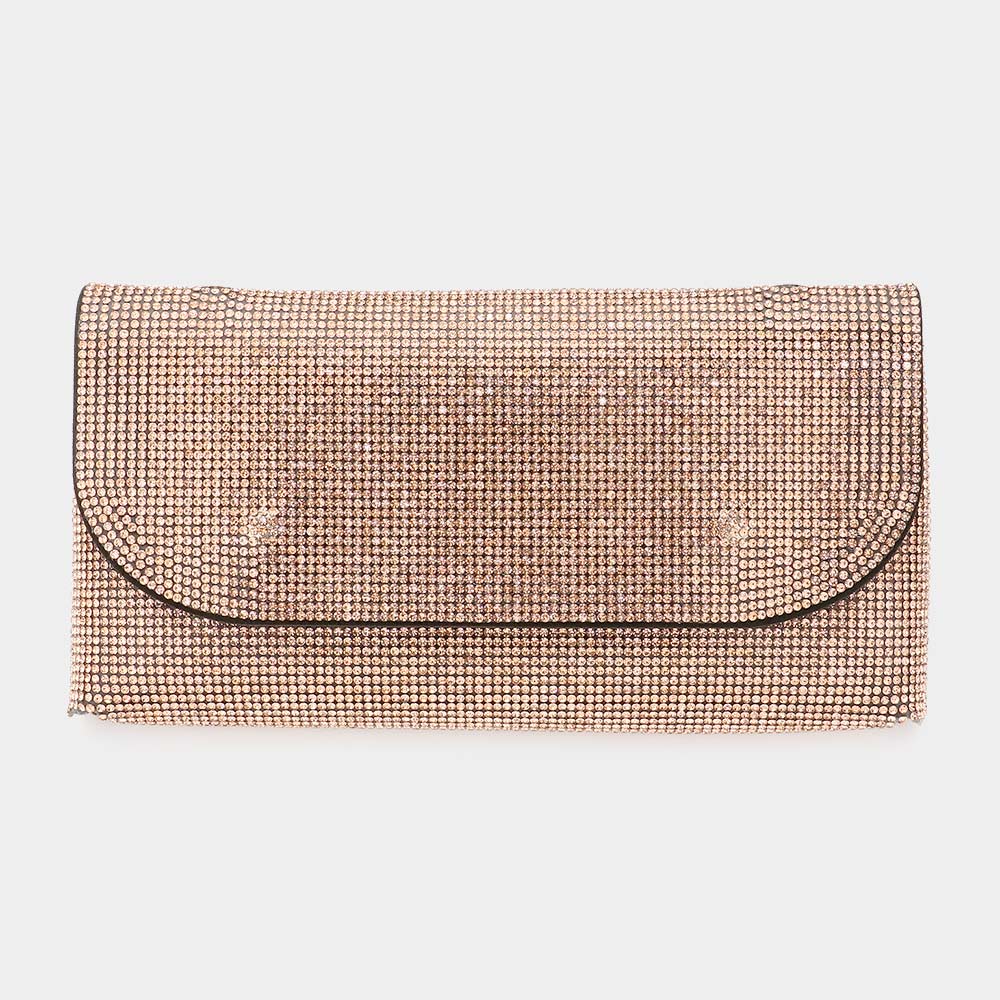 Peach Bling Rectangle Crossbody Bag - M H W ACCESSORIES LLC