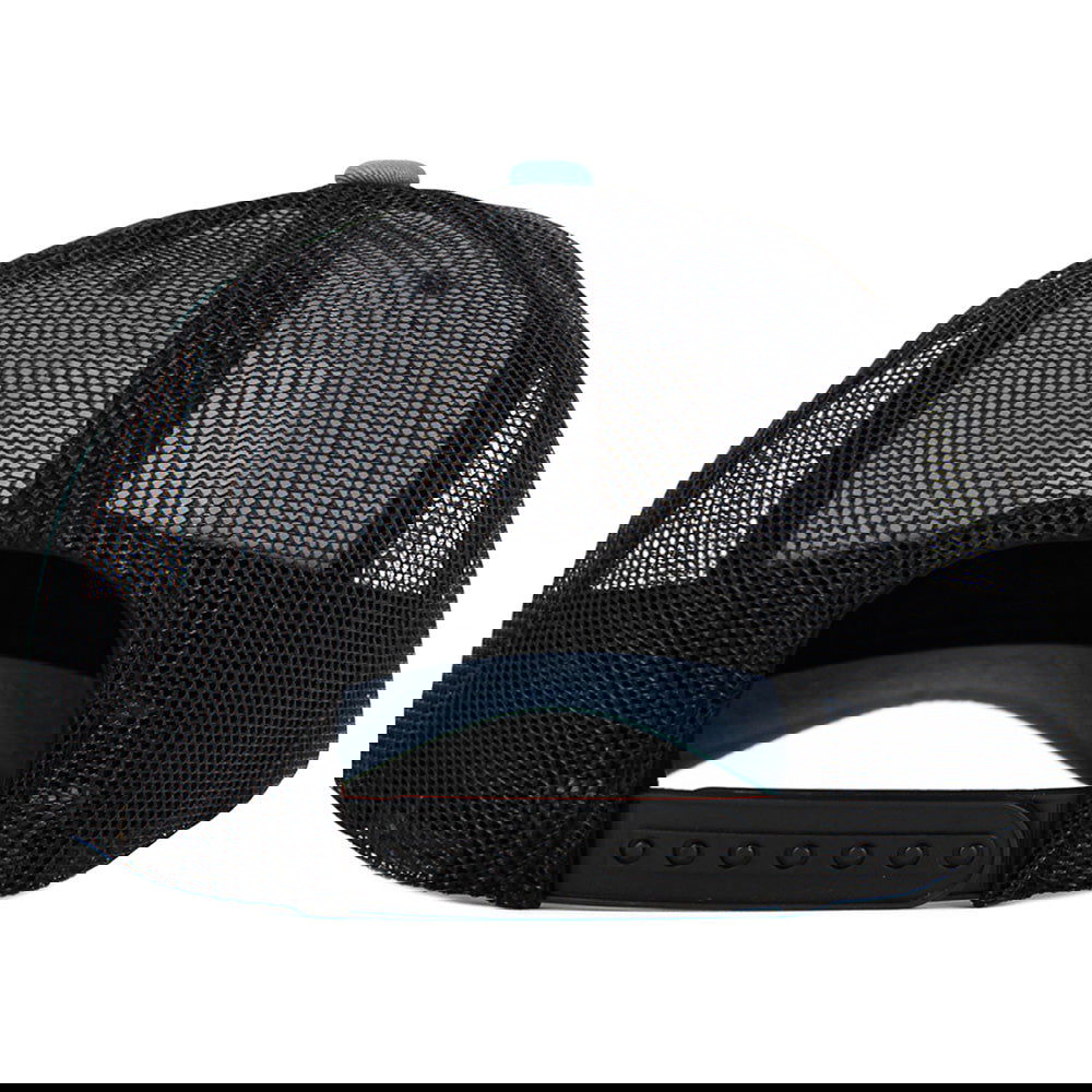 RODEO Steer Head Patch Denim Blue Mesh Back Trucker Hat - M H W ACCESSORIES LLC