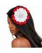 Red and White Flower Brooch/Hairclip