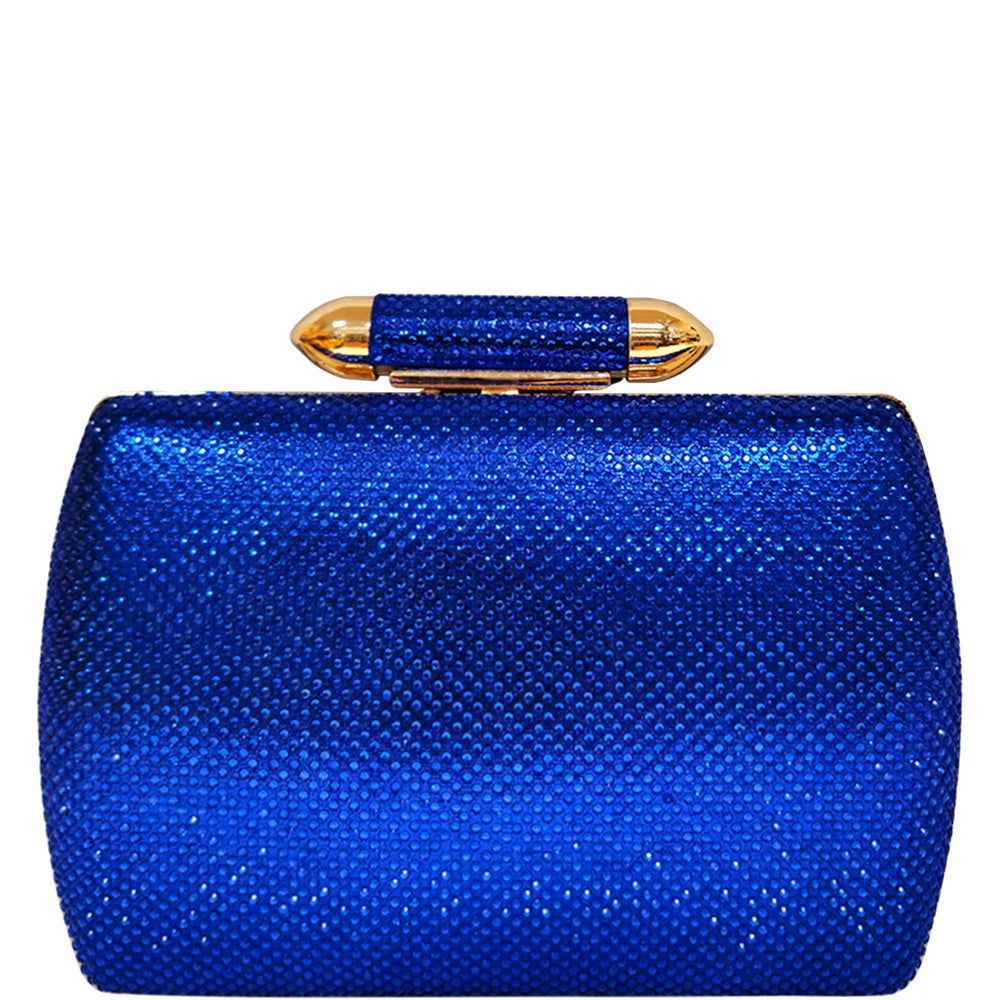 Royal Blue RHINESTONE EVENING CLUTCH BAG