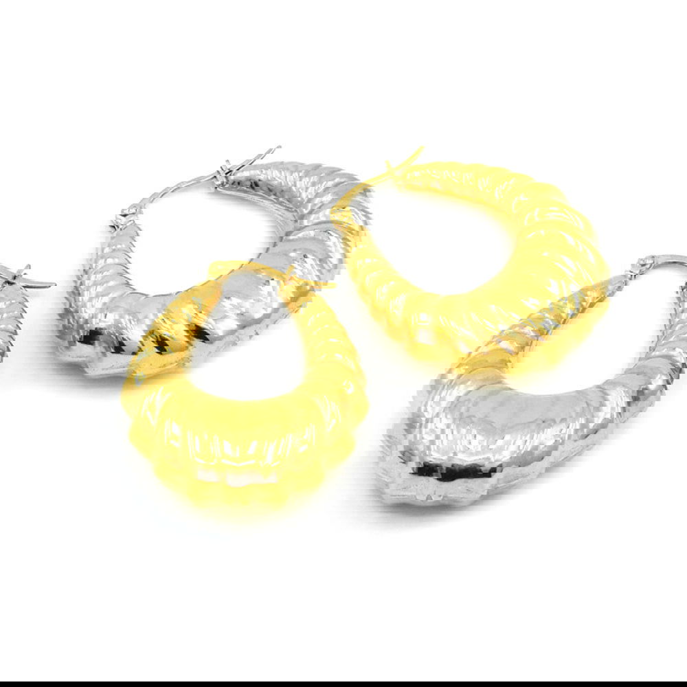 Stainless Steel Hoop Earrings-M H W ACCESSORIES - M H W ACCESSORIES LLC