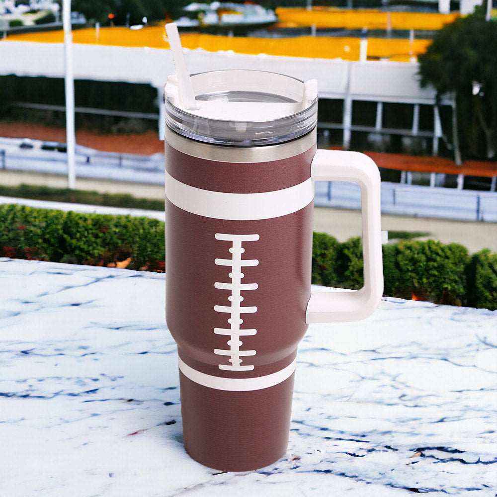 Superbowl Sunday Football Tumbler