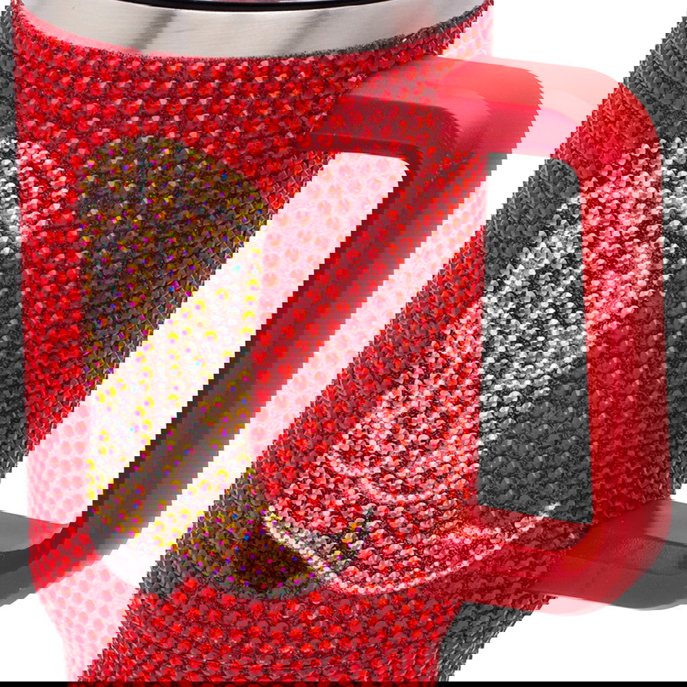 WESTERN COWBOY RED RHINESTONE BLING TUMBLER CUP - M H W ACCESSORIES LLC