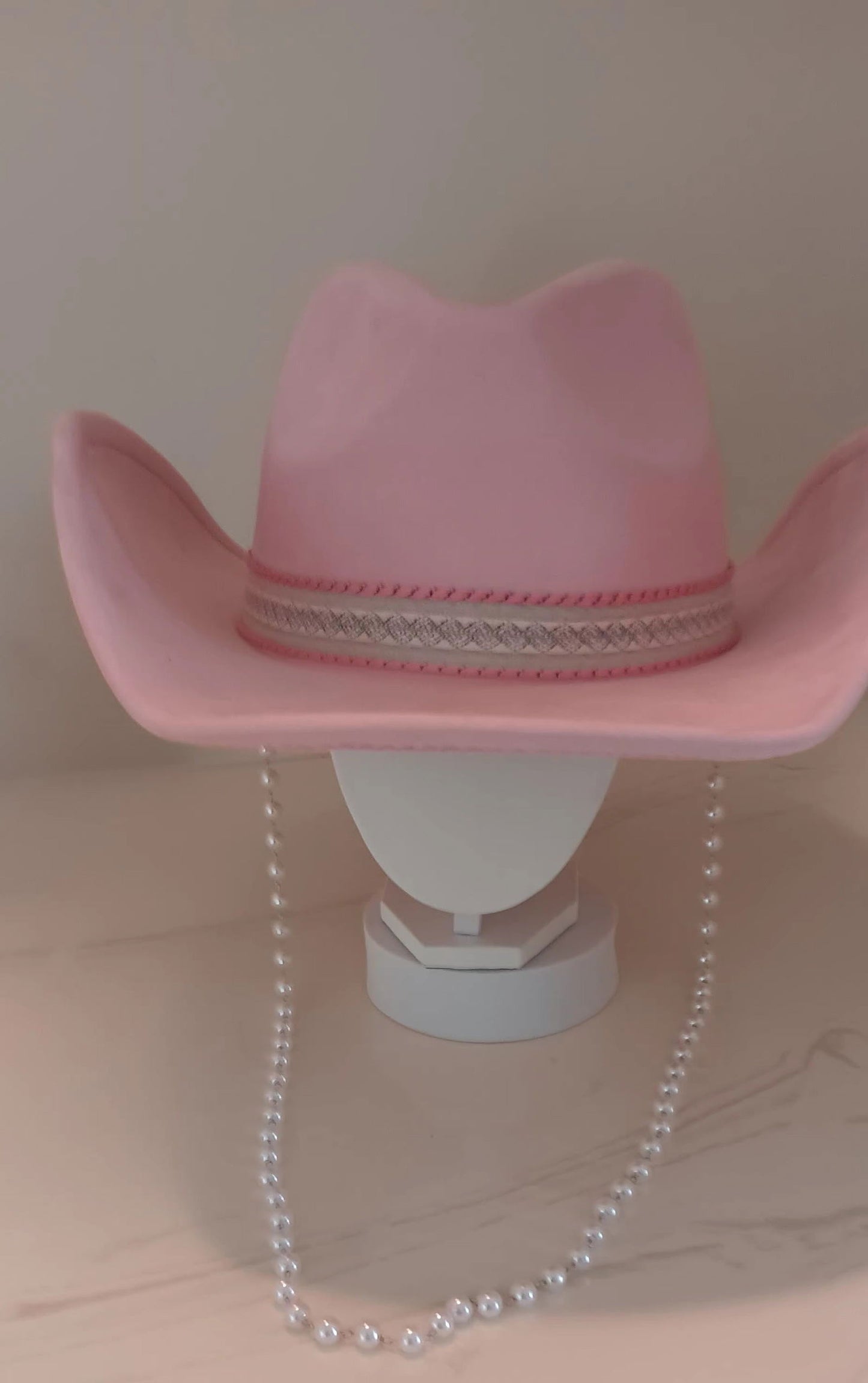 Zig Zag Pattern Band Pink Western Cowboy Hat - M H W ACCESSORIES LLC