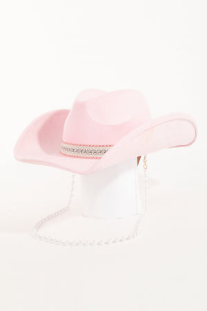Zig Zag Pattern Band Pink Western Cowboy Hat - M H W ACCESSORIES LLC