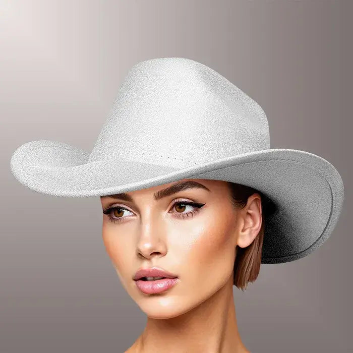 Cowboy Hat White Rhinestone Cowgirl Fashion Hat