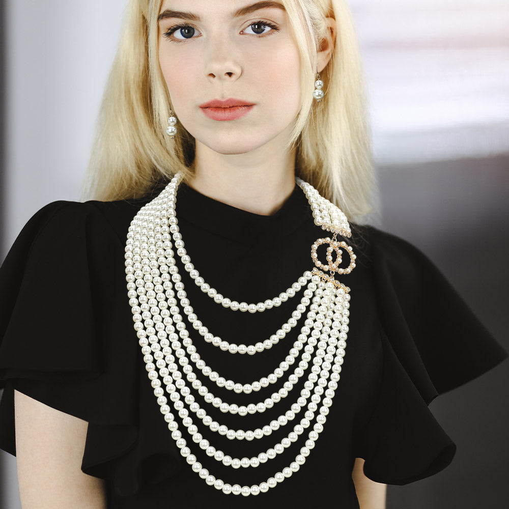 Summer 2025 Multi Layered Pearl Statement Necklace Trends - M H W ACCESSORIES LLC