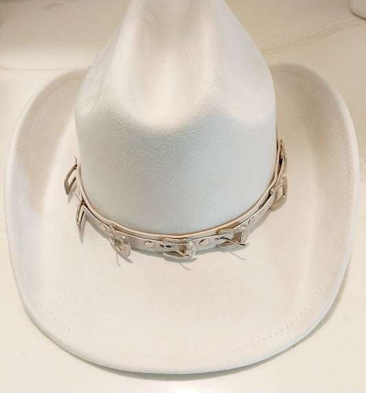Women's  Belt Strap Western Cowboy Hat