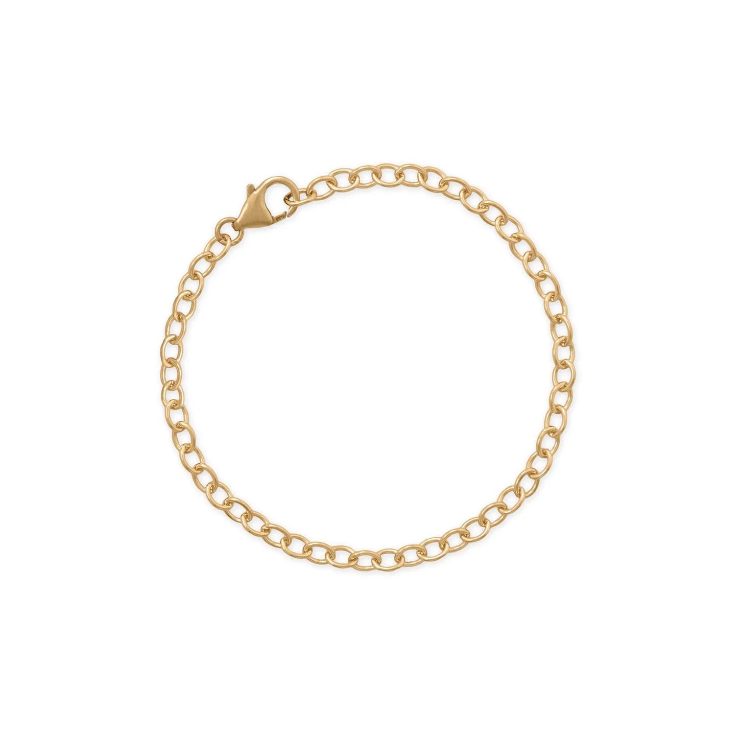 14/20 Gold Filled Cable Chain Charm Bracelet - M H W ACCESSORIES LLC