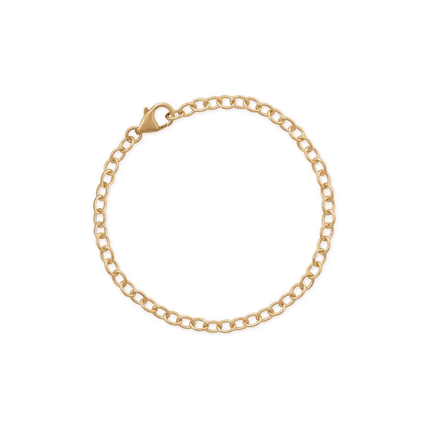 14/20 Gold Filled Cable Chain Charm Bracelet - M H W ACCESSORIES LLC