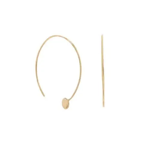 14 Karat Gold Plated Threader Earrings- M H W ACCESSORIES - M H W ACCESSORIES LLC