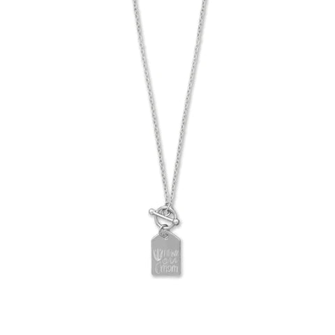 17" "Thank You Mom" Tag Toggle Necklace for Women - M H W ACCESSORIES LLC