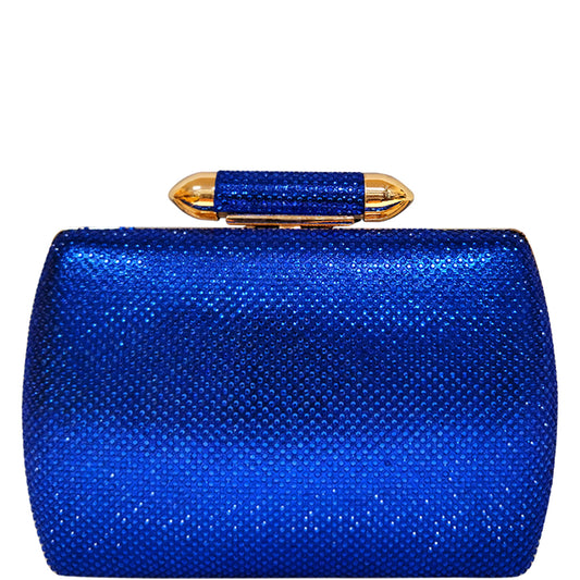 Royal Blue RHINESTONE EVENING CLUTCH BAG