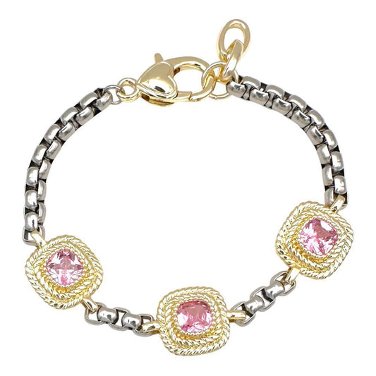 TWO TOWN ROSE CZ BOX Bracelet