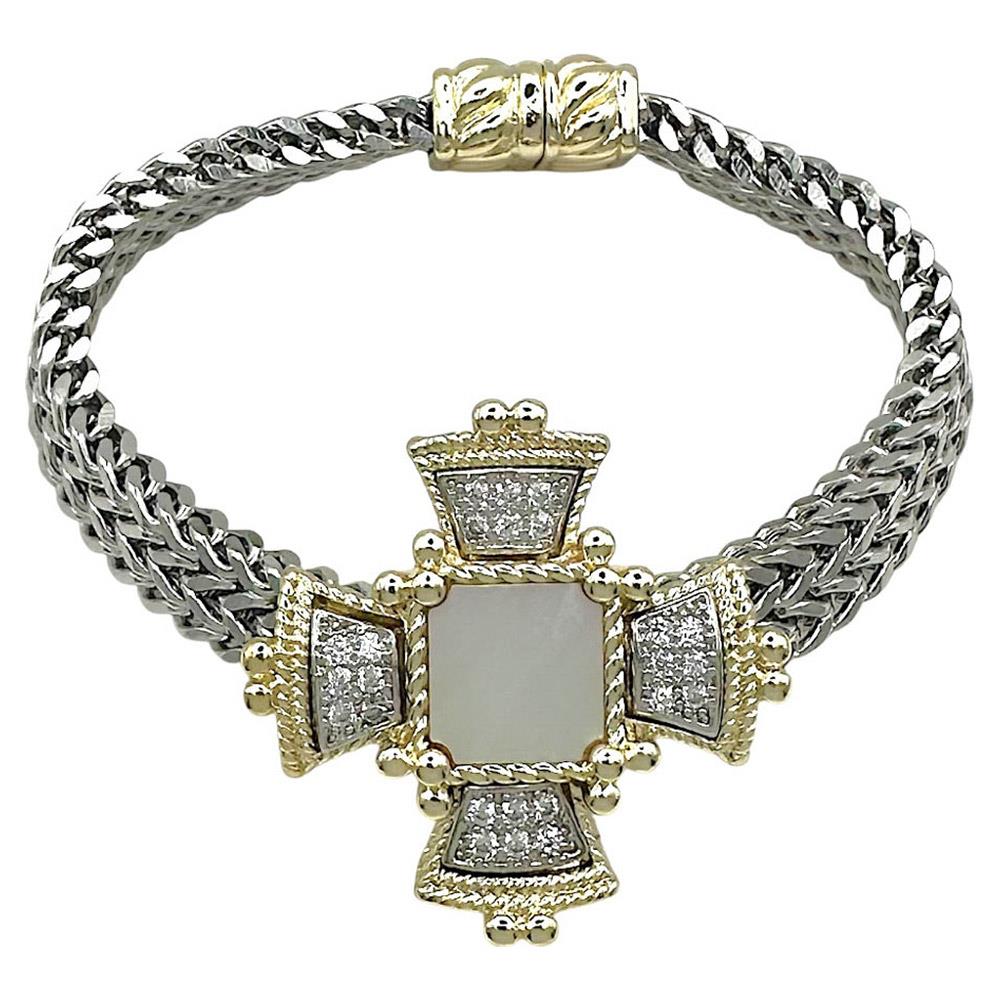 CZ PAVE CROSS MAGNETIC BRACELET M H W ACCESSORIES LLC CZ PAVE CROSS MAGNETIC BRACELET