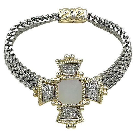 CZ PAVE CROSS MAGNETIC BRACELET M H W ACCESSORIES LLC CZ PAVE CROSS MAGNETIC BRACELET