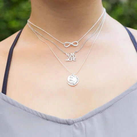 .925 Sterling Silver Infinity Love Necklace for Women - M H W ACCESSORIES LLC