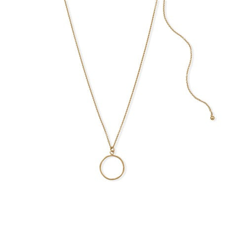 Adjustable 22" 14/20 Gold Filled Circle Necklace - M H W ACCESSORIES LLC
