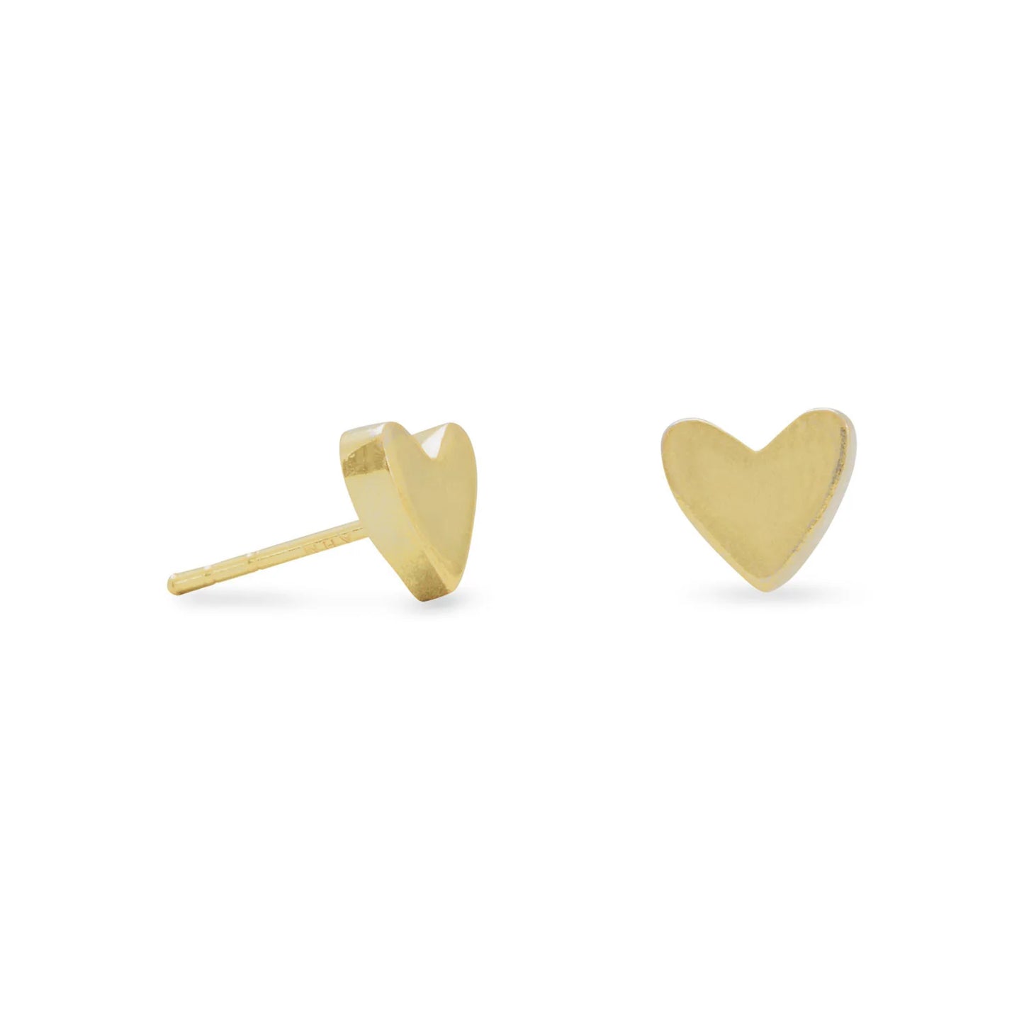 Heart of Gold" Heart Stud Earrings-M H W ACCESSORIES