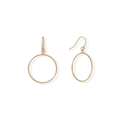 14/20 Gold Filled 25mm Circle Hoop Earrings - M H W ACCESSORIES LLC