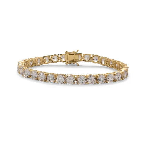7.5 inch14 karat gold plated sterling silver bracelet - M H W ACCESSORIES LLC