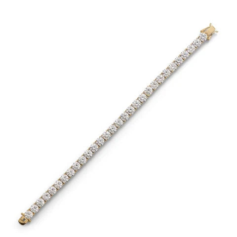 7.5 inch14 karat gold plated sterling silver bracelet - M H W ACCESSORIES LLC