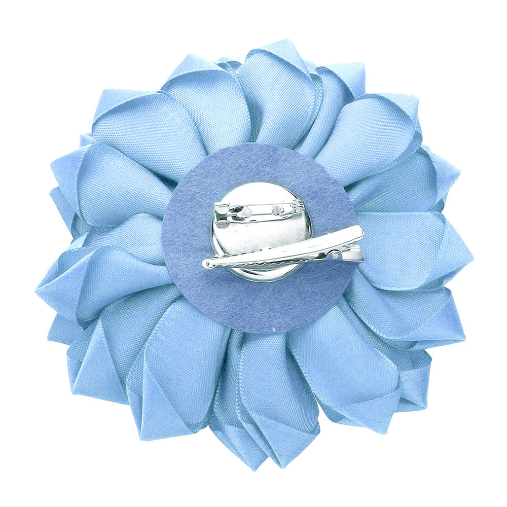 Pink and Blue Flower Brooch/Hairclip