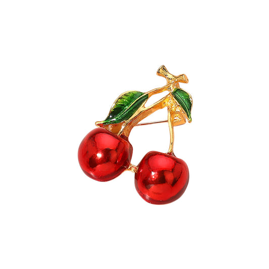 Red Cherry Pin Brooch