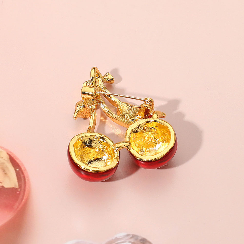 Red Cherry Pin Brooch