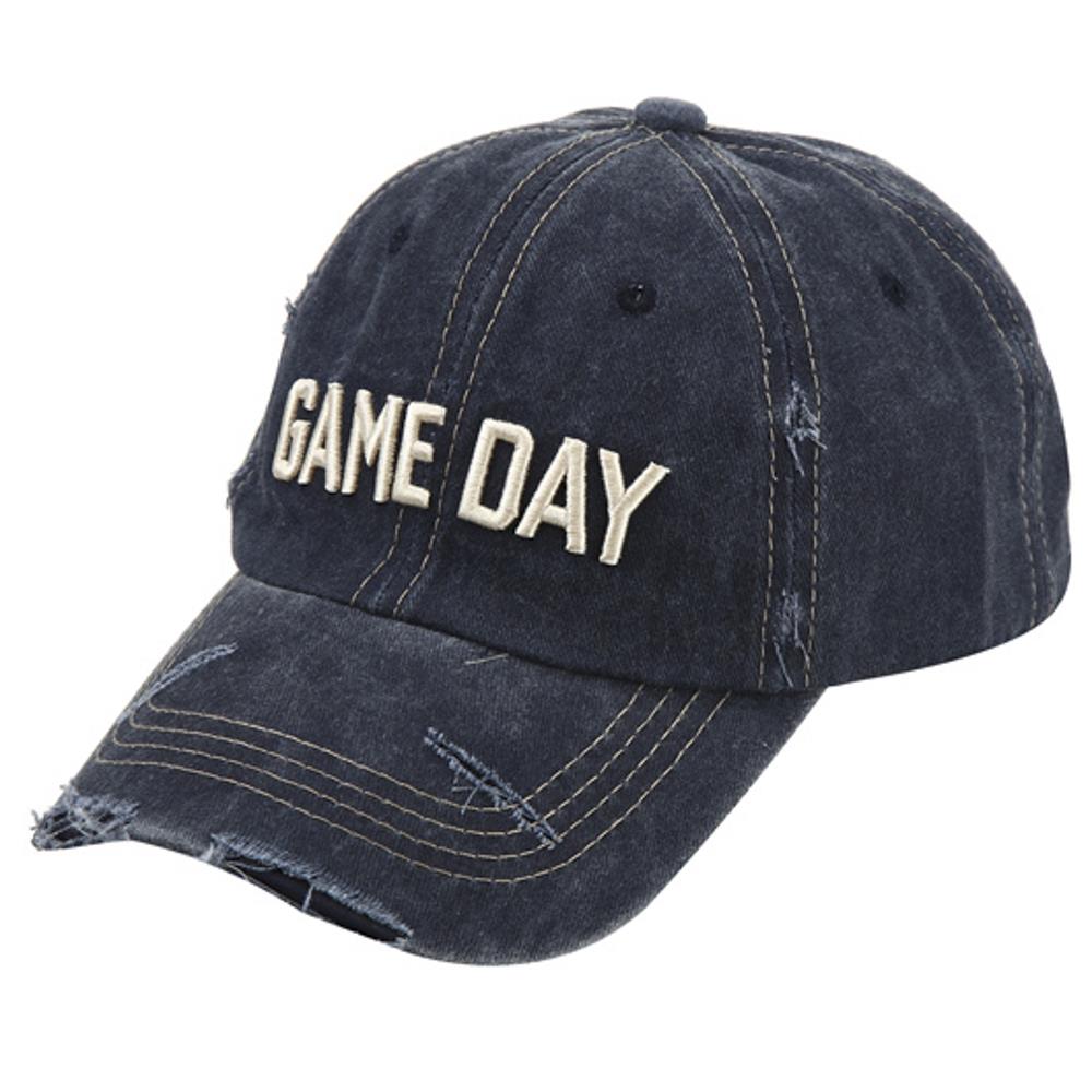 Blue GAME DAY TRUCKER HAT CAP - M H W ACCESSORIES LLC