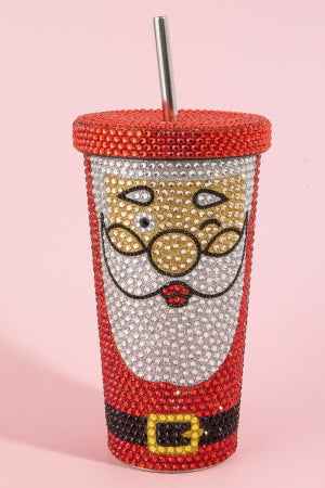 Winking Santa Claus Christmas Tumbler