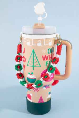 Santa Claus Christmas Themed 40oz Tumbler With Accessories